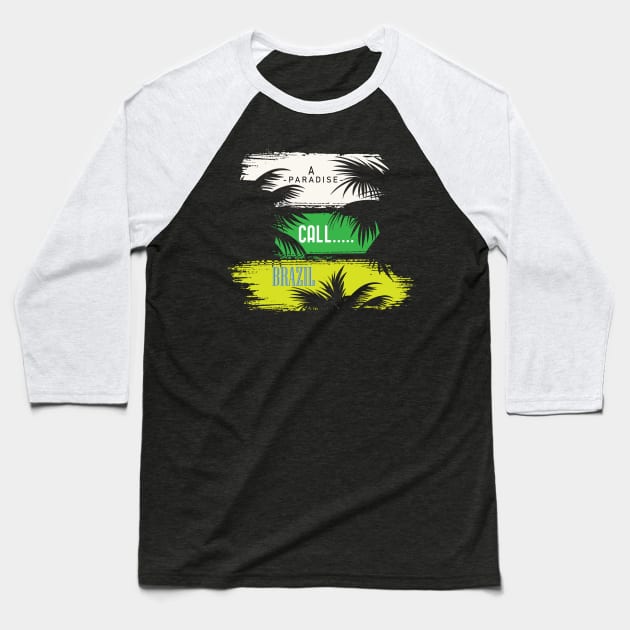 brazil Baseball T-Shirt by yagakubruh